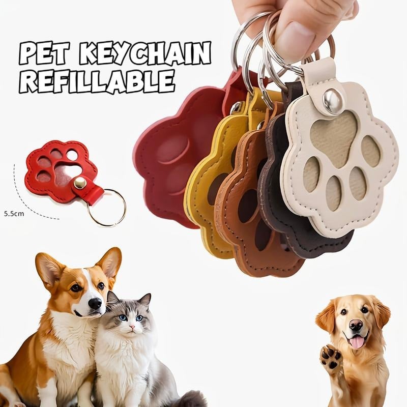 🔥LAST DAY 49% OFF - 🐾Pet Paw Shaped Leather Keychain