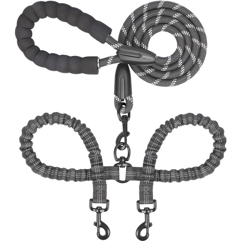 🎁Double Dog Leash, 360 Swivel No Tangle Walking Leash