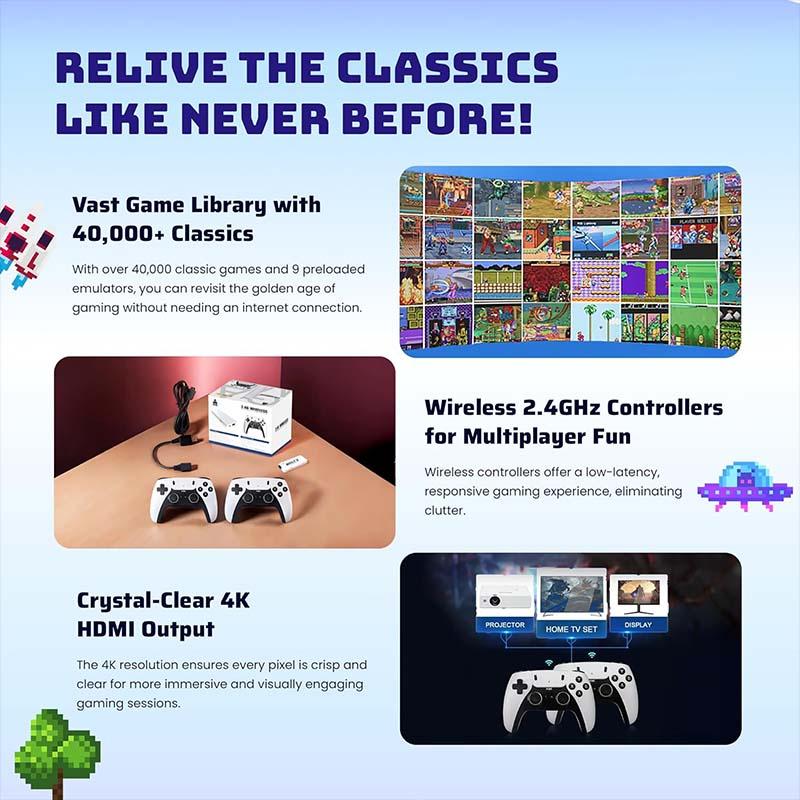 NEW Upgraded Retro Game Stick with 40,000+ Games