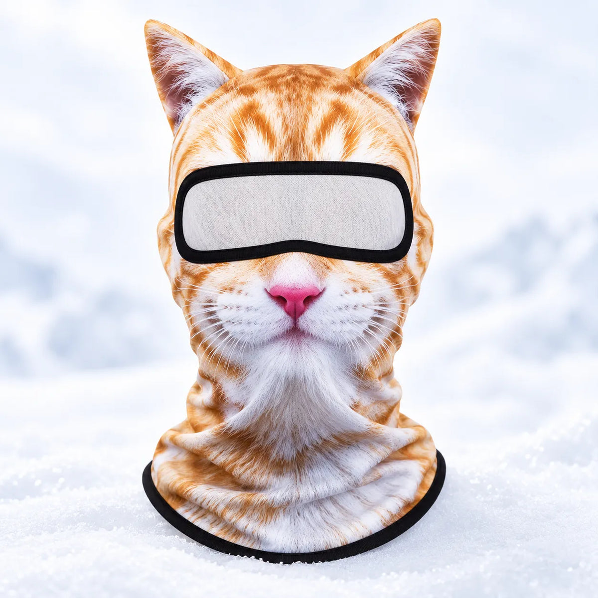 25%OFF| 3D Visual effects Cat Ski Balaclava – Eye-Catching Animal Face Mask for Outdoor Fun!
