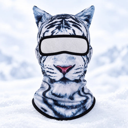 25%OFF| 3D Visual effects Cat Ski Balaclava – Eye-Catching Animal Face Mask for Outdoor Fun!